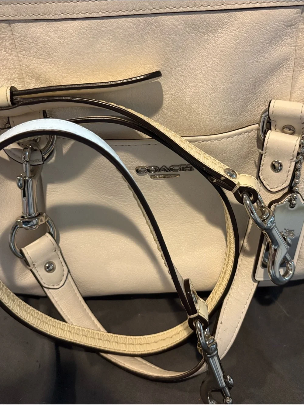 COACH White Leather bag